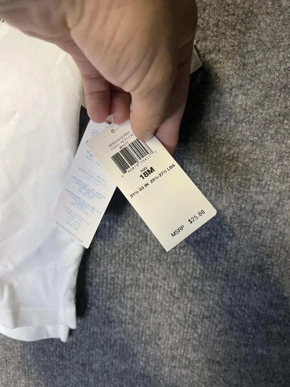 Ralph Lauren Polo Shirt Boys 12-18 Months White Short Sleeve Pony Logo Knit